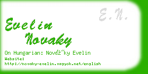 evelin novaky business card